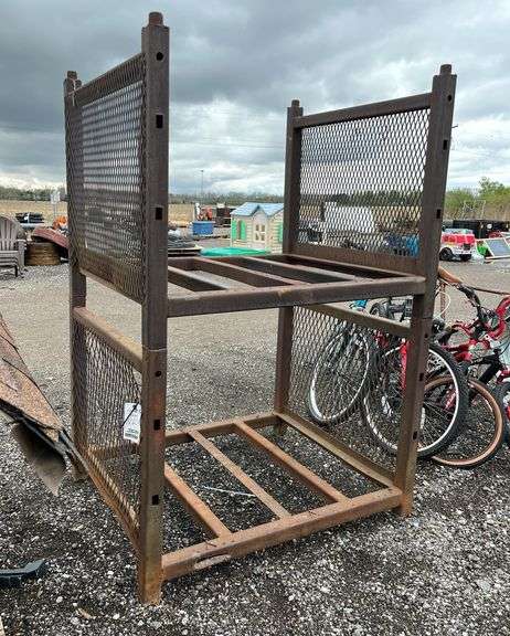 (2) Steel stackable racks, 48