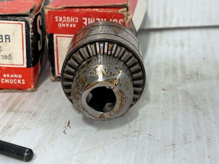 (3) Supreme Machinist Chucks, all NIB, model 3T-2, model 3R, model 5T ...