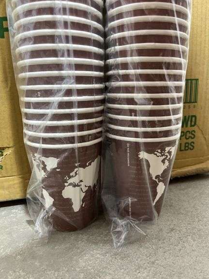 (800) Disposable insulated 8 oz. coffee cups, renewable double-wall hot ...