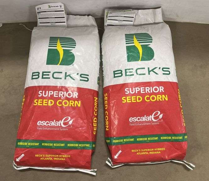 (2) Bags of Beck's corn seed with escalate yield enhancement, herbicide