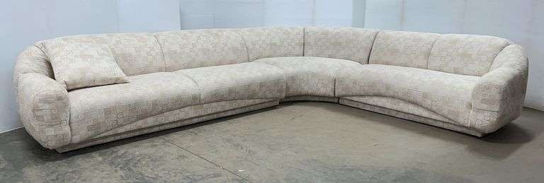 (3) Piece sectional sofa, one- 82"W, corner- 67"W, and other corner- 61"W