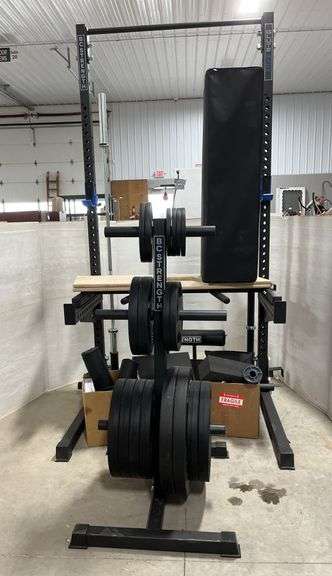 BC Strength Glute Rack Ultimate with pulley, BC strength weight plates ...