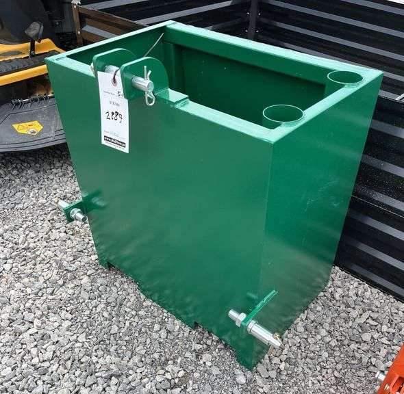3-Point hitch ballast box with 2" quick hitch receiver, for 3-point ...