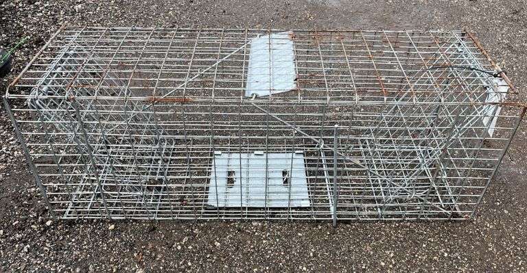 Large trap, 11" x 35" x 13" - Albrecht Auction Service