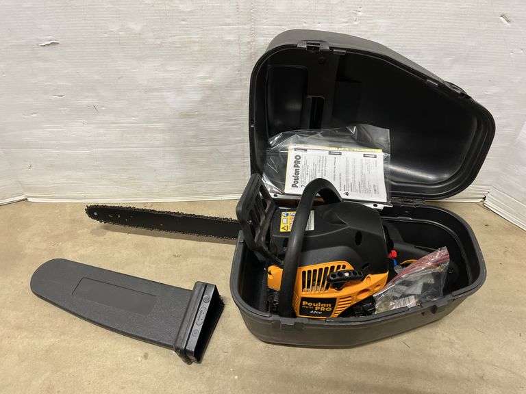 Poulan Pro gas chainsaw, Model No. PP4218A with extra chain, file and ...