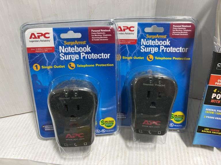 (8) Chicago Electric power strips, includes: Three- 4-Outlet, Three- 6 ...