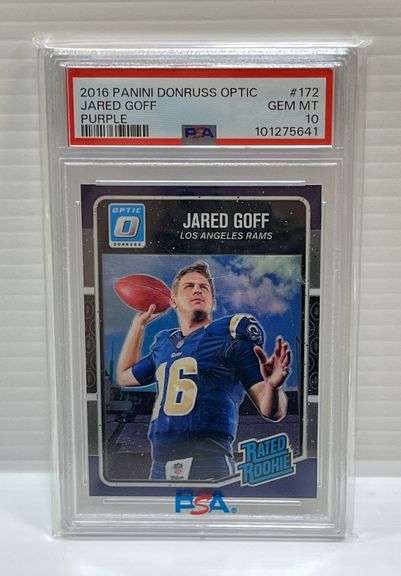 2016 Panini Donruss Optic #172 Jared Goff Rated Rookie "Purple" Card