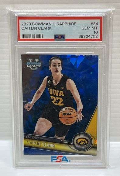 2023 Bowman University Chrome Sapphire #34 Caitlin Clark Card