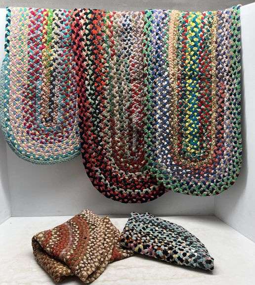 Used Rugs (5) Braided handmade rugs, various sizes, used, have wear - Albrecht ...