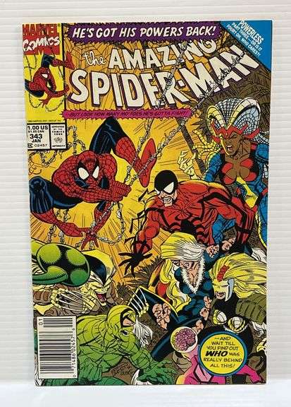 1991 Marvel Comics The Amazing Spider-Man Issue #343, First Appearance of Cardiac