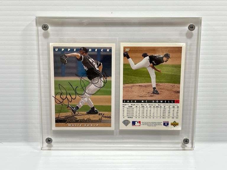 1993 Upper Deck Jack McDowell Autographed Card with Base Card, No. 27 of 1,000