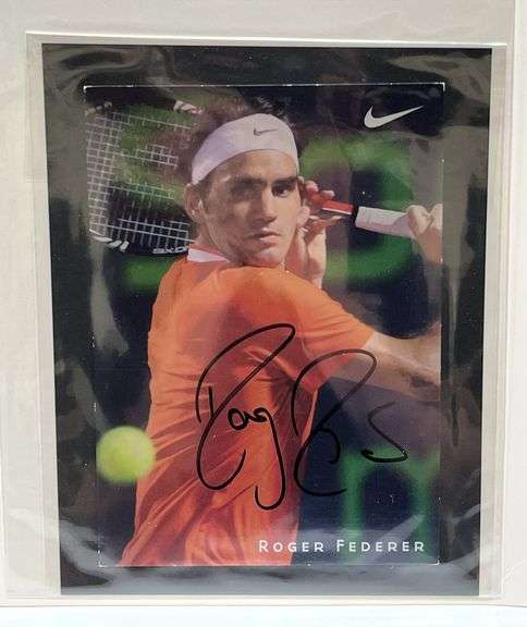 Roger Federer Signed Photo, Former Swiss Professional Tennis Player who Won 20 Grand Slams and a Record 8 Wimbledon Titles