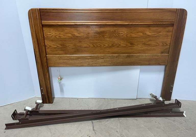 Florida Furniture Co. full size headboard with metal frame, headboard- 60"W x 40"H, good