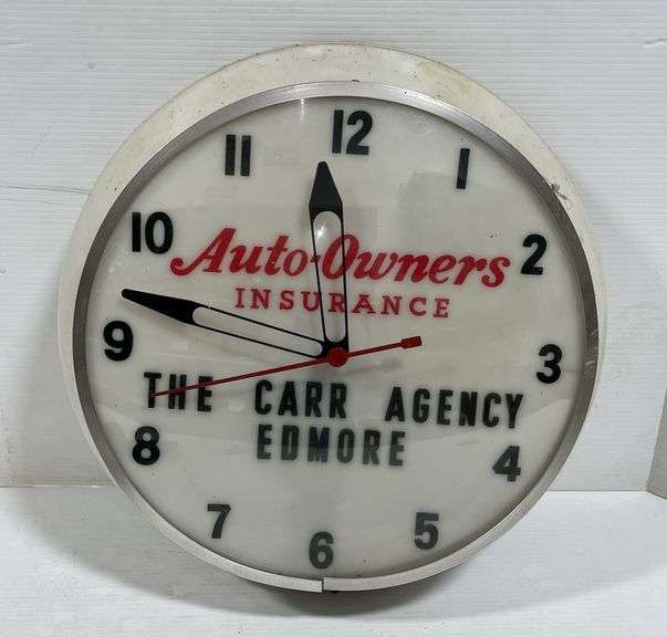 Insurance Clock Older advertising clock