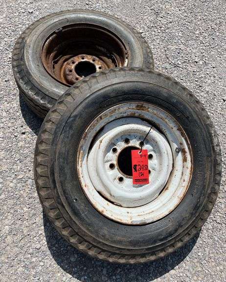 (2) Chevy 3/4-Ton tires on rims, 8.75-16.5LT, used - Albrecht Auction ...