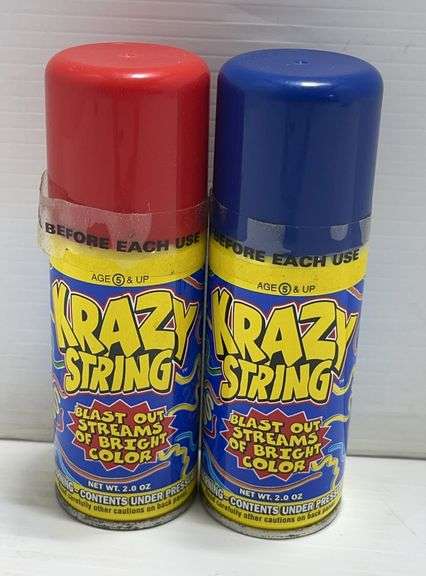 Krazy String (2) Cans of Krazy String, 3 5/8