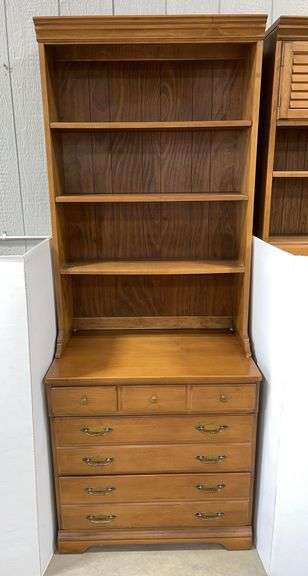 Older 2-piece cabinet, 30"W x 19"D x 76"H, very nice for age