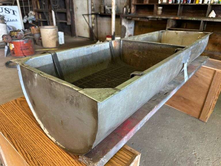 Stainless Steel Parts Washer Tank with Grate, 20" x 60".  No Pump.