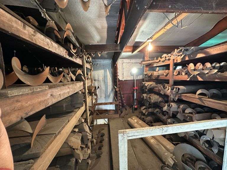 Large Quantity of Auger Flightings.  NOTE:  Located in the loft.  Bring help for loading.  Help will not be provided.