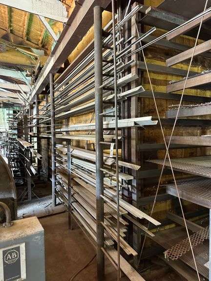 Large Assortment of Aluminum Stock (Angle, Round, Flat), Assorted Sizes and Lengths.  NOTE:  Rack Not Included.  NOTE:  Some materials may need to be hand loaded - bring help to load.  Help will not be provided for hand loading.