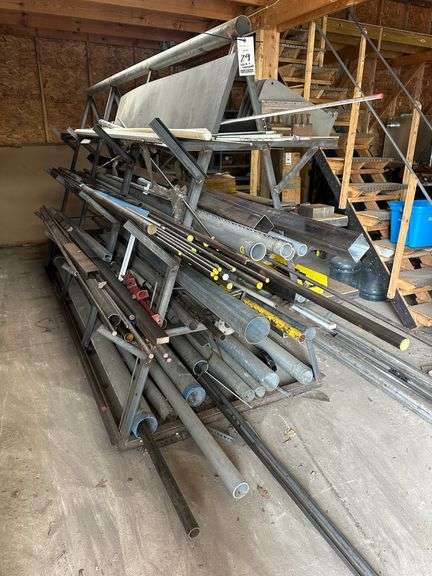 Material Rack Loaded with All Types of Metal Material (6' high x 4' wide x 10' long)