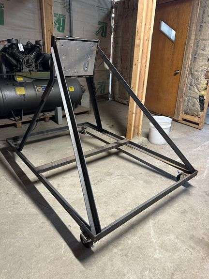 Heavy Duty Steel Outboard Motor Stand, 52" high. Base is 47" x 72"