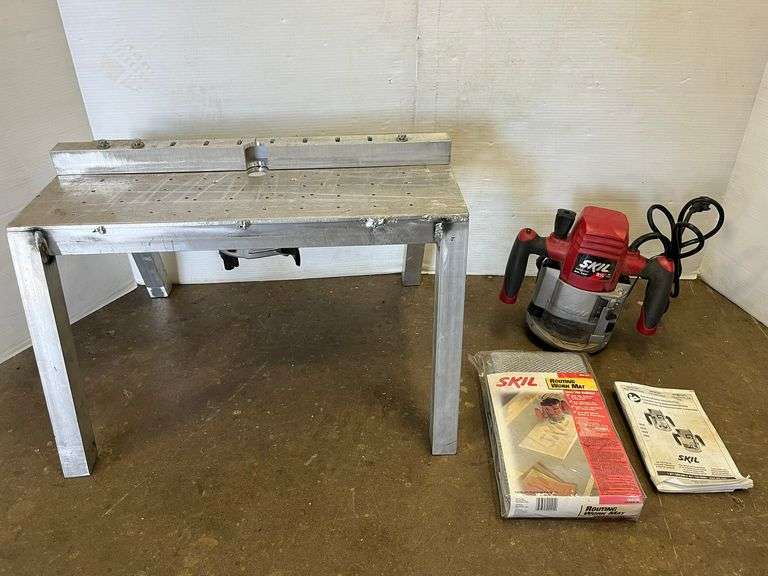 Skil Model 1825 Plunge Router (2-1/4 hp) and Shop Built Aluminum Router ...