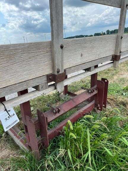 Wooden platform scaffolding with adapter for front end loader, platform ...