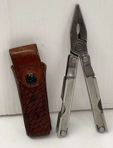 German Multitool with Leather Sheath, TN715 - Albrecht Auction Service