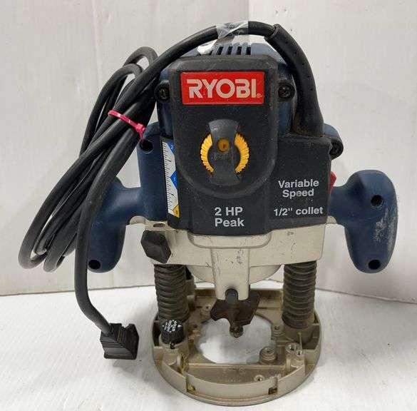 RYOBI 2 HP plunge router, 10 AMPS, works, used - Albrecht Auction Service