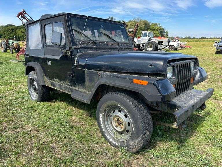 1989 Jeep Wrangler 4wd, VIN: 2J4FY19E9KJ148849, (Showing 172,166 miles), 5-speed Manual Transmission, 4-cylinder Engine, Tires Hold Air.  Not Currently Running, Unknown Issue, Sat for 5 to 10 years.  Engine present and intact.  No battery.