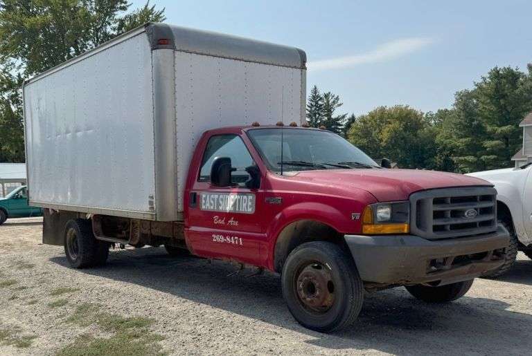 1999 Ford F-450 Super Duty Box Truck, (231,043 Actual Miles), Runs Well but Needs Water Pump Fixed (Leaking), New Clutch, Box- 8' x 16', Clean and Clear Title, NOTE: See Questionnaire Pictures for Additional Information
