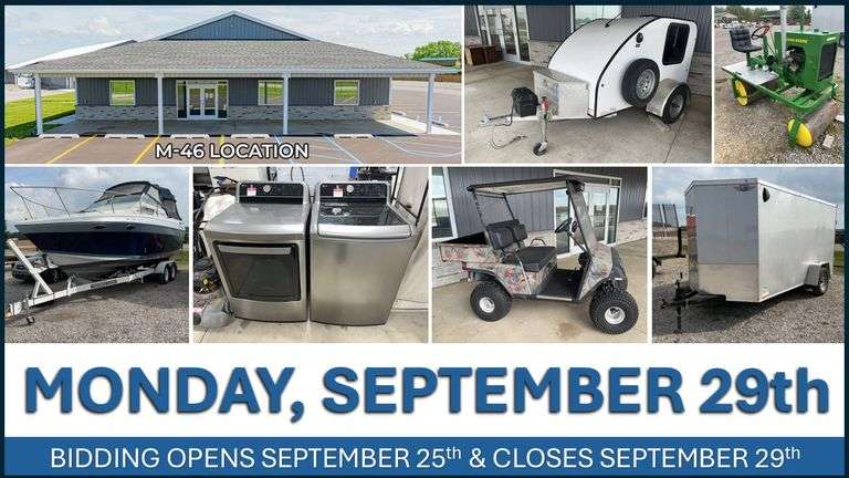 September 29th (Monday) M-46 Online Consignment