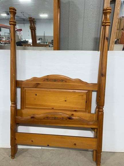 Broyhill twin headboard and footboard, no rails, headboard- 42" x 66", has rubs and wear