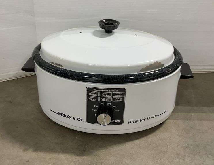 Wesco 6-quart electric roaster with rack, cord, and instruction booklet ...