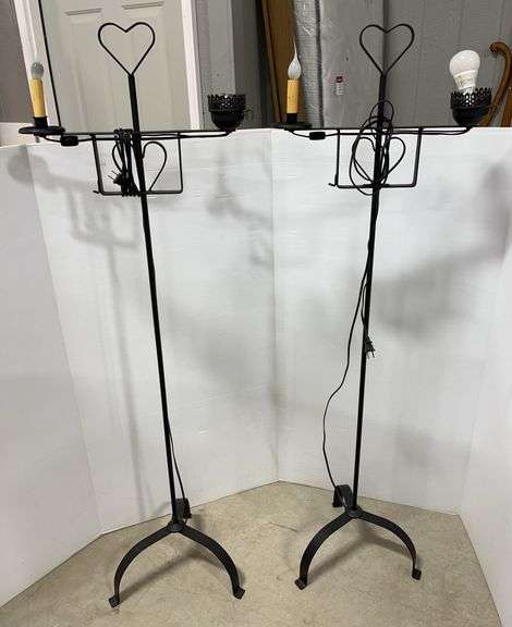 Pair of floor lamps, each-57"H, works