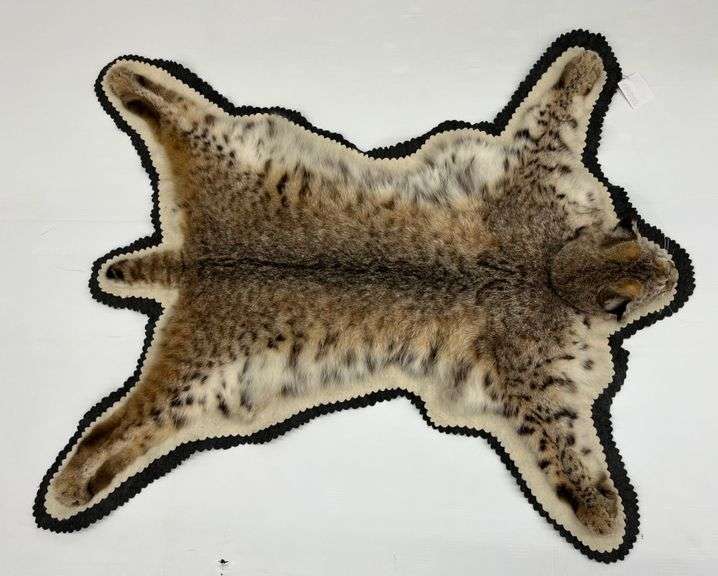 Bobcat Mount Rug, with Material Backing and Eyelets for Hanging, TN397 ...