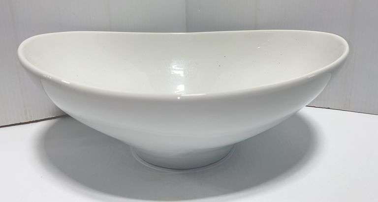 Storehouse porcelain bowl, oblong, 16"W x 5 1/2"H, (at the middle), excellent