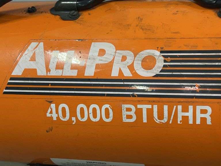 All-Pro 40,000 BTU/HR, propane heater, 16