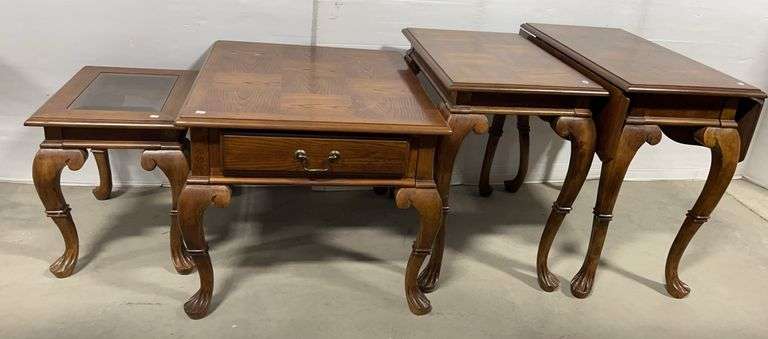 (4) Matching end tables, various sizes, up to 16