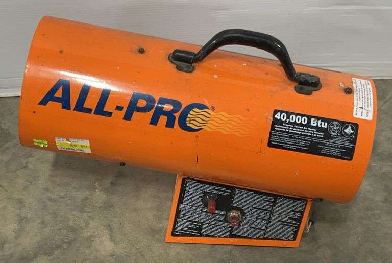 All-Pro propane heater, 40,000 BTU, 18