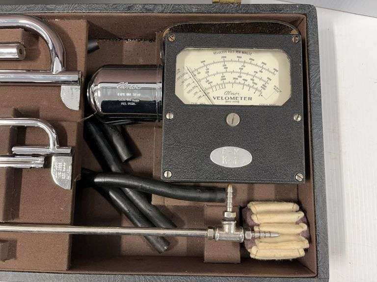 Velometer Case Older Velometer Type 3002 complete set, includes instructions, Alnor ...