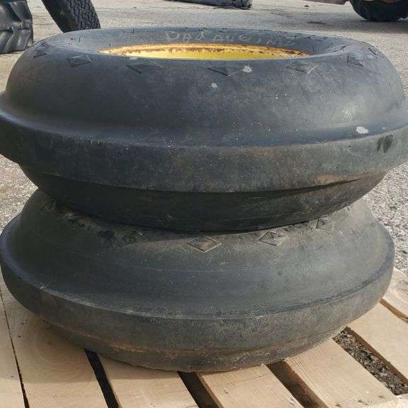 This item Selling ABSOLUTE! ~~~ (2)-10.00-16 Single Rib Tires on 6-Bolt ...
