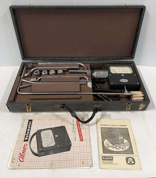 Velometer Case Older Velometer Type 3002 complete set, includes instructions, Alnor ...