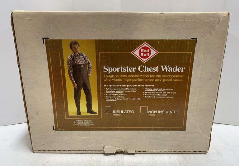 Pair of Red Ball Insulated Chest Waders - Albrecht Auction Service