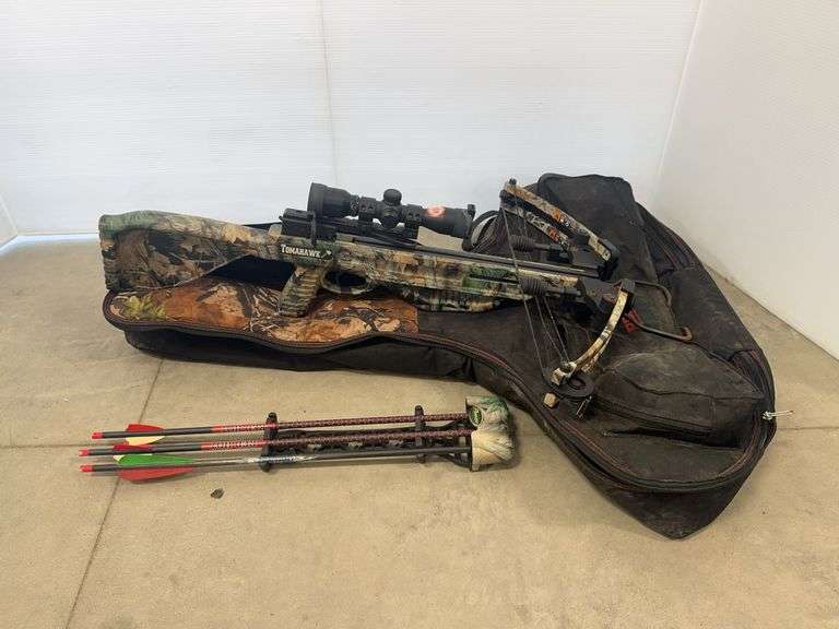 Tree Arows Parker Bows Tomahawk Crossbow with Factory-Installed Red Hot Scope, 160 ...
