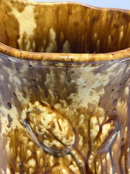 Antique Rockingham Pitcher (3) 19th Century Bennington Rockingham Pottery Pitchers, Mottled Brown ...