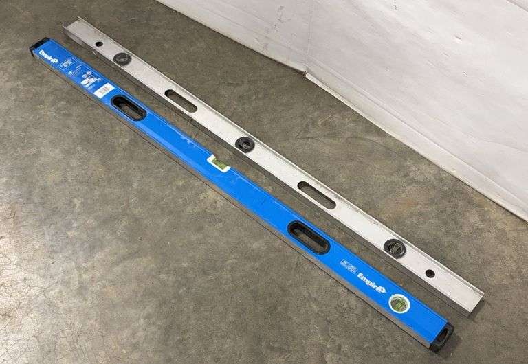 (2) Levels: 1- Aluminum Blue Empire Compact Box Level, 1- Aluminum Blue ...