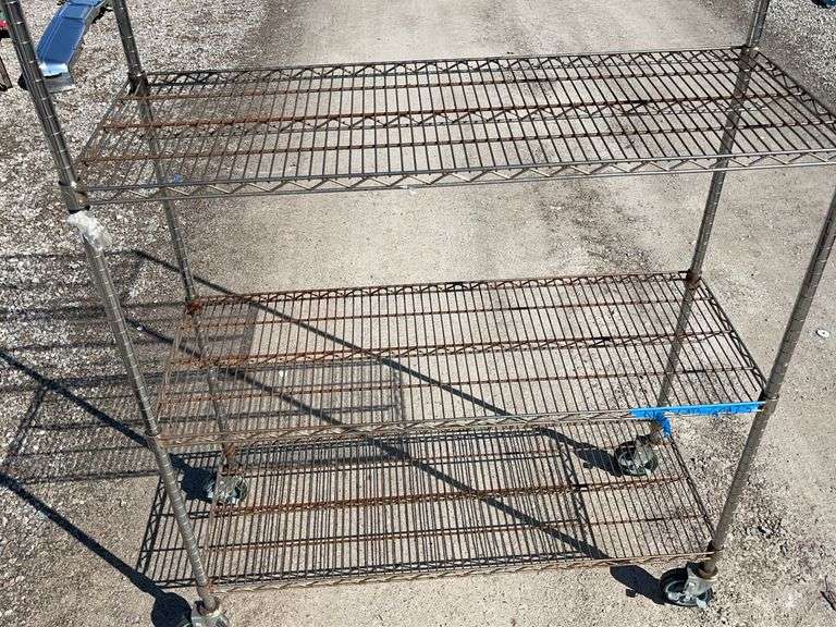 Metro Style Wire 4-Shelf Rack with Adjustable Shelves, Used, Has Some ...