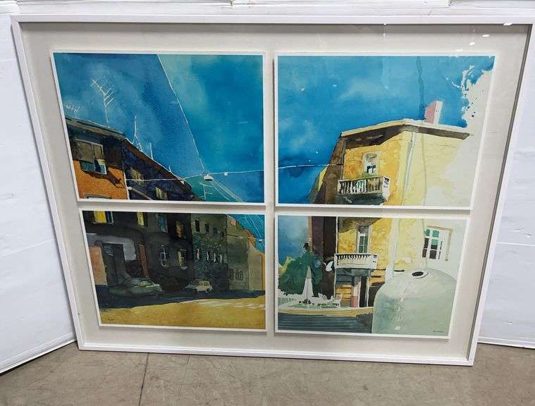 Large Framed Artwork by F. Tatara